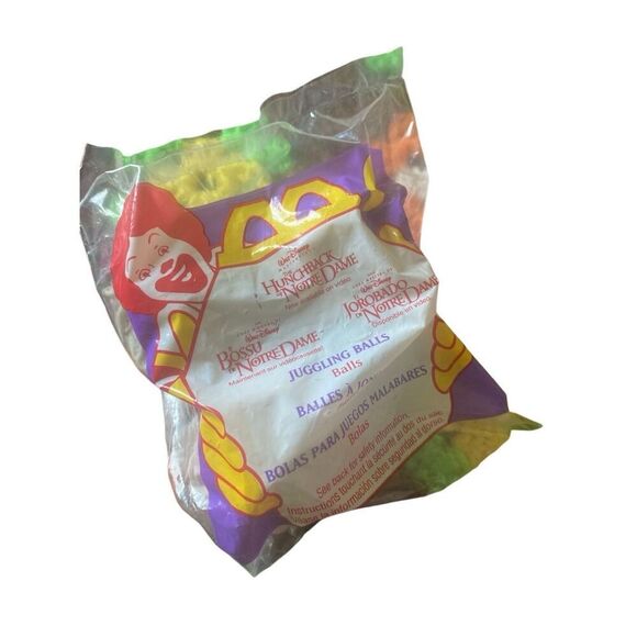 1997 McDonalds Disney Hunchback of Notre Dame #6 Juggling Balls NEW - Picture 2 of 5